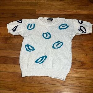 Vintage Haberdashery Collection By‎ Personal Short Sleeve Knit Sweater Artsy S
